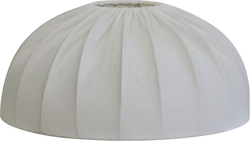 Dome Lampskärm Vit Linne B35H17cm