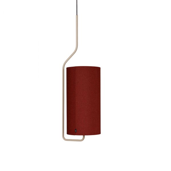 Pensile Taklampa Sandfarvet/Rød 100cm
