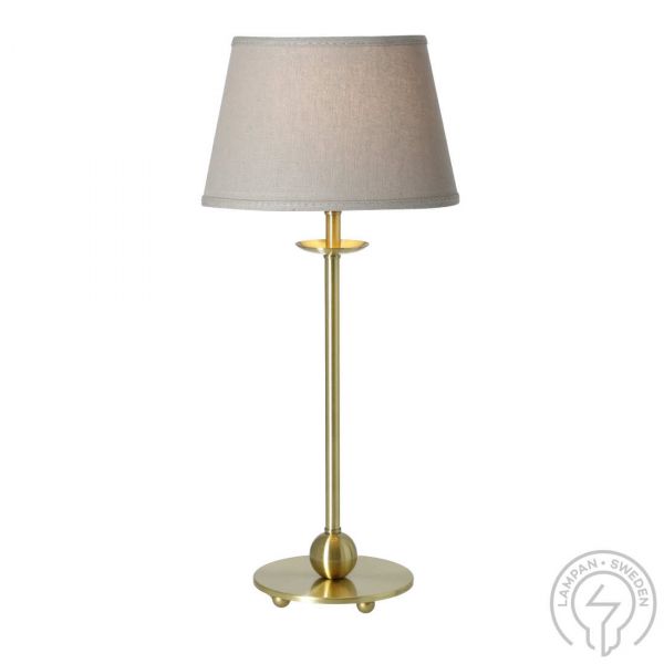 Anna Bordlampe Guld/Grå Oval lampeskærm 46cm