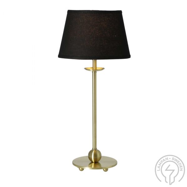 Anna Bordlampe Guld/Sort Oval lampeskærm 46cm