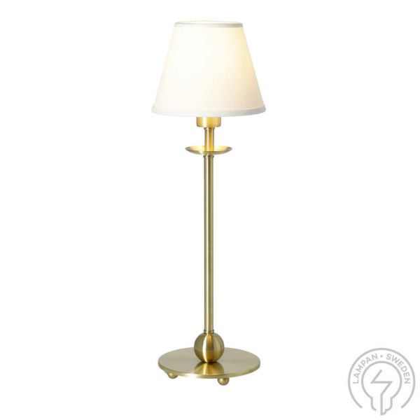 Anna Bordlampe Guld/ hvid lampeskærm