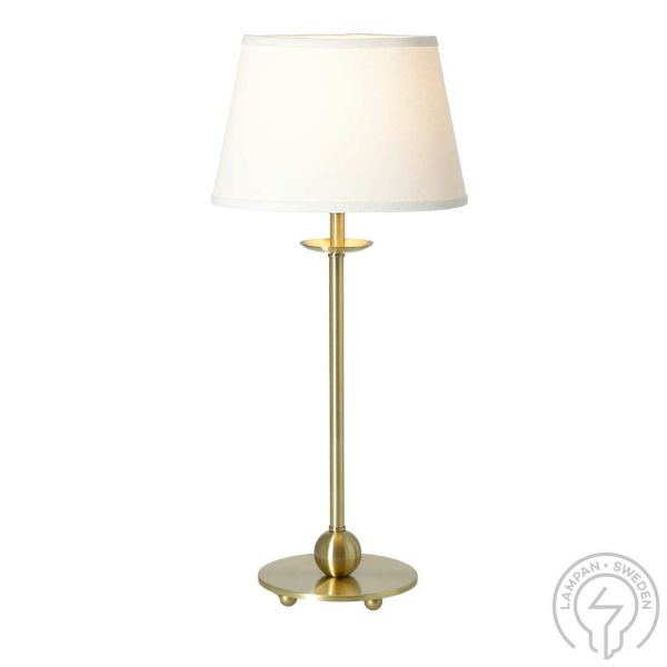 Anna Bordlampe Guld/hvid Oval lampeskærm 46cm