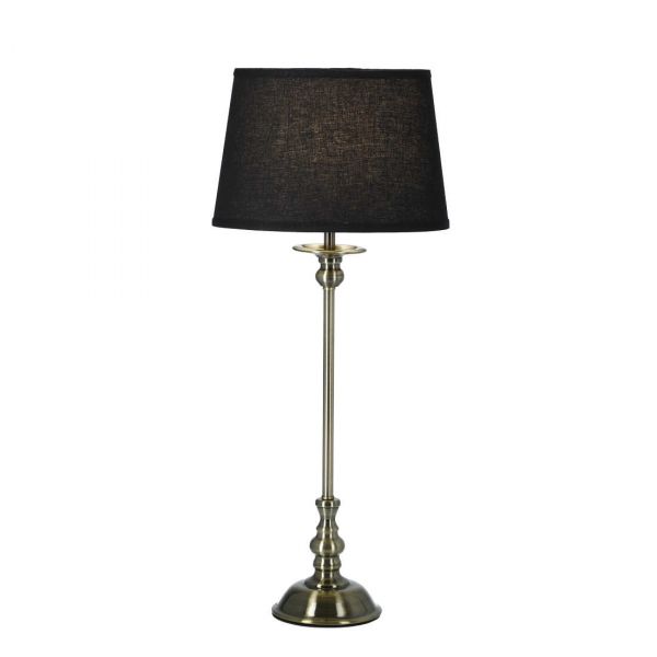 Ester Bordlampe Stor Antik / Sort Oval lampeskærm 55cm