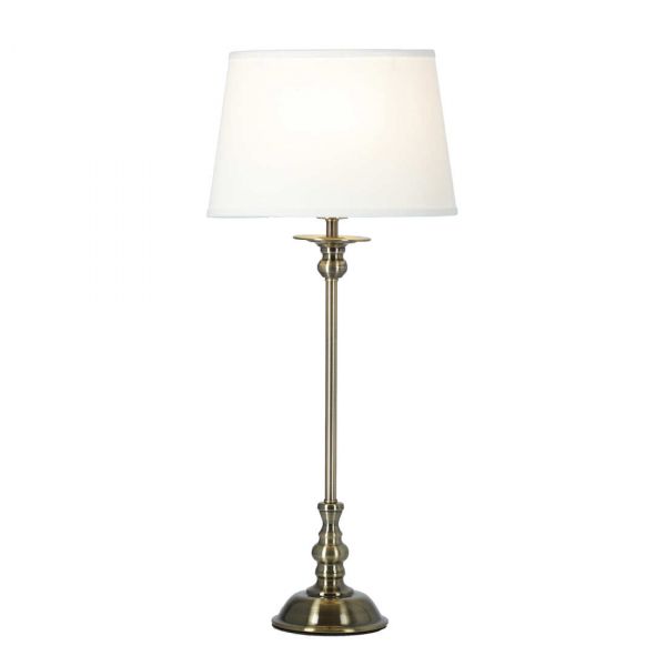 Ester Bordlampe Stor Antik / Hvid Oval lampeskærm 55cm
