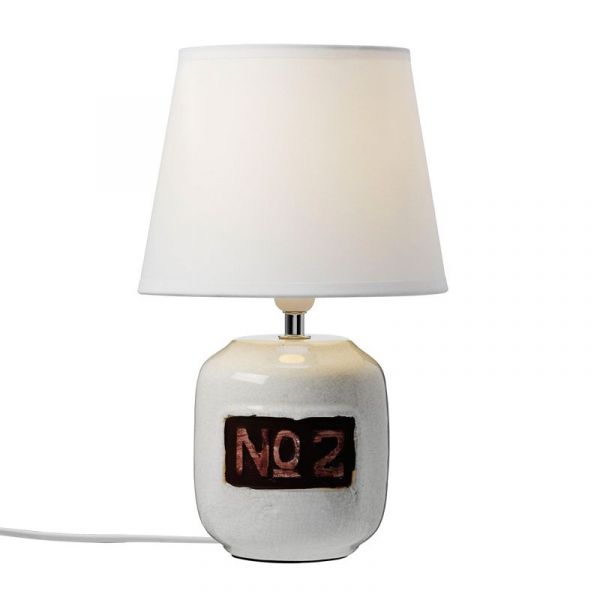 No.2 Hvid Bordlampe