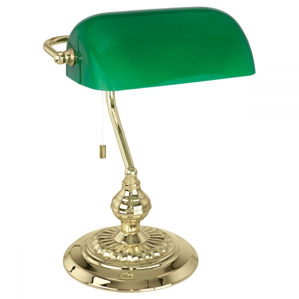 Banker Bordlampe Grøn/Messing