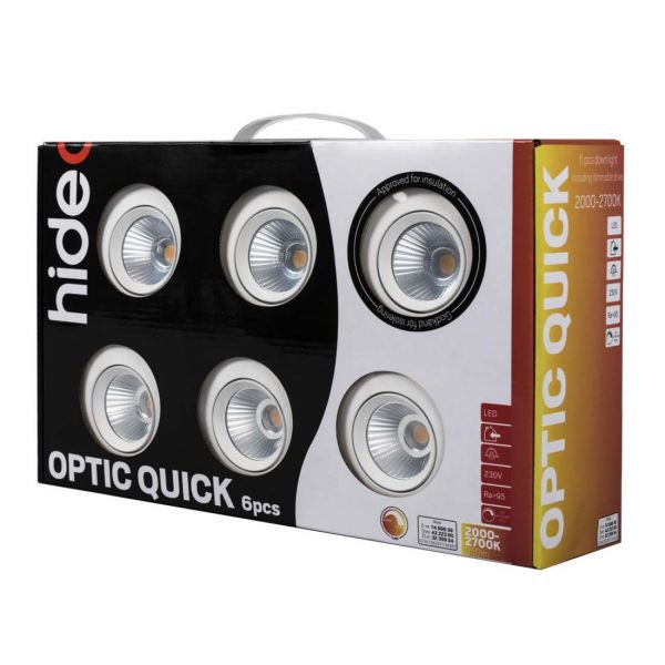 Optic Quick ISO Spotlight 6W 6-pak Hvid