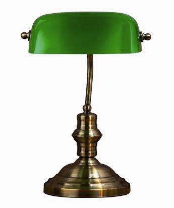Bankers Grøn 42 cm Bordlampe