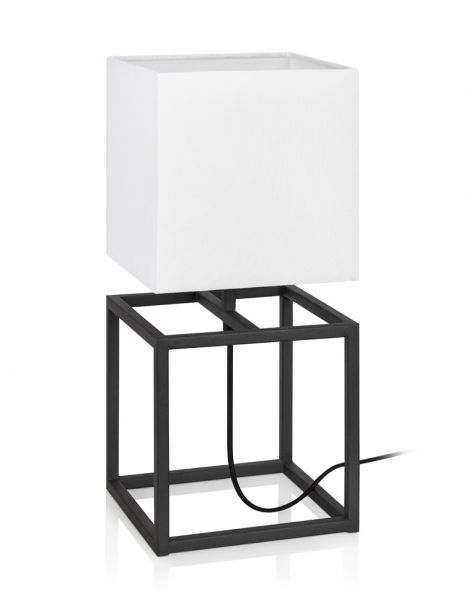 Cube Sort/Hvid 45cm Bordlampe