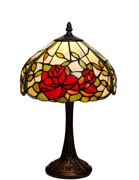 Rosor 25cm Tiffany Bordlampe