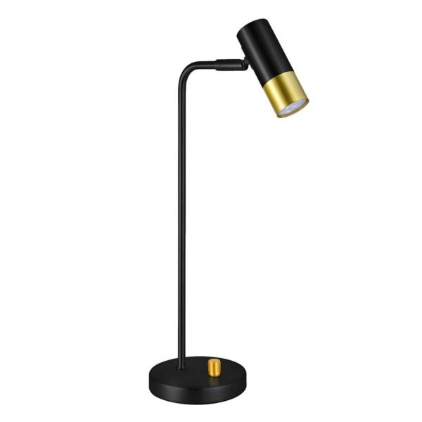 Mini Bordlampe Sort/Messing 43cm