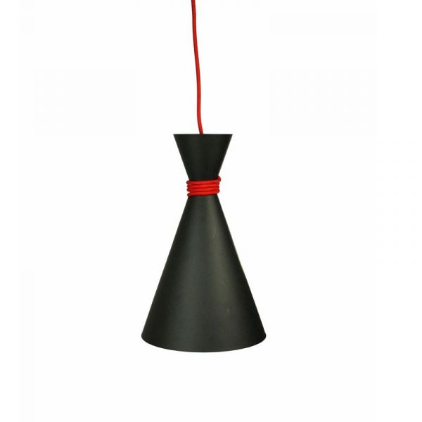 Sort/Rød 22 cm Loftlampe