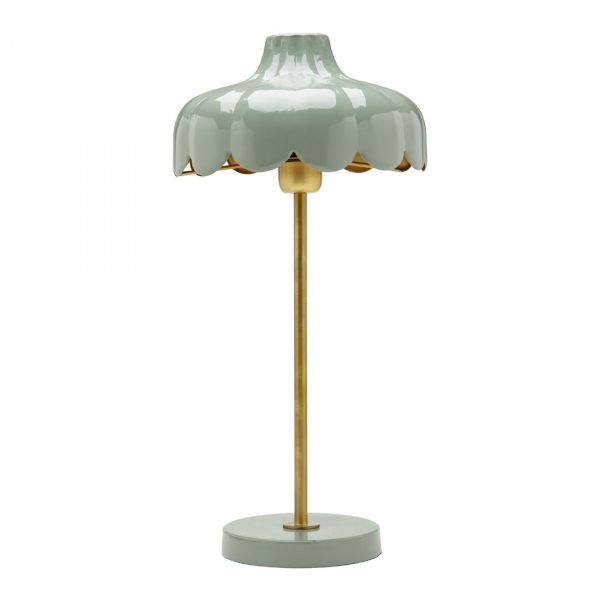 Wells Grøn/Messing 50cm Bordlampe