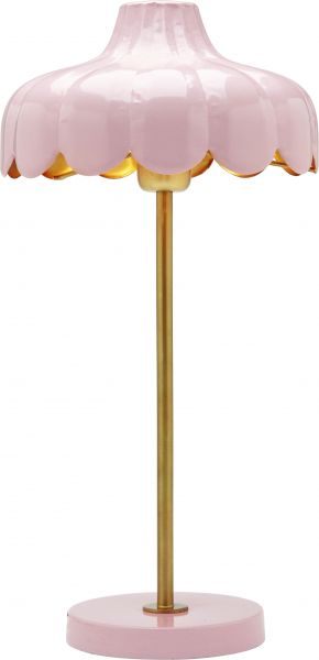 Wells Lyserød/Messing 50cm Bordlampe