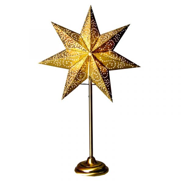 Antique Guld 55 cm Stjerne på Fod