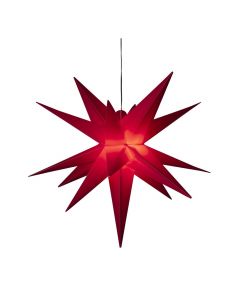 Stjärna i 3D Röd 80cm inkl 5 m kabel IP44 från Konstsmide