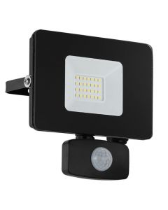 Faedo 3 LED Strålkastare 20W Svart Sensor IP44 från Eglo